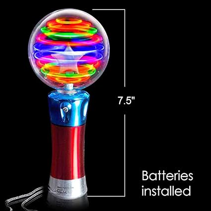 ArtCreativity Spinning Light Up Wand – LED Magic Ball Toy for Kids | Sensory Spinner with Flashing Lights | Fun Party Favor, Classroom Prize & Autism-Friendly Gift nirvanaguru