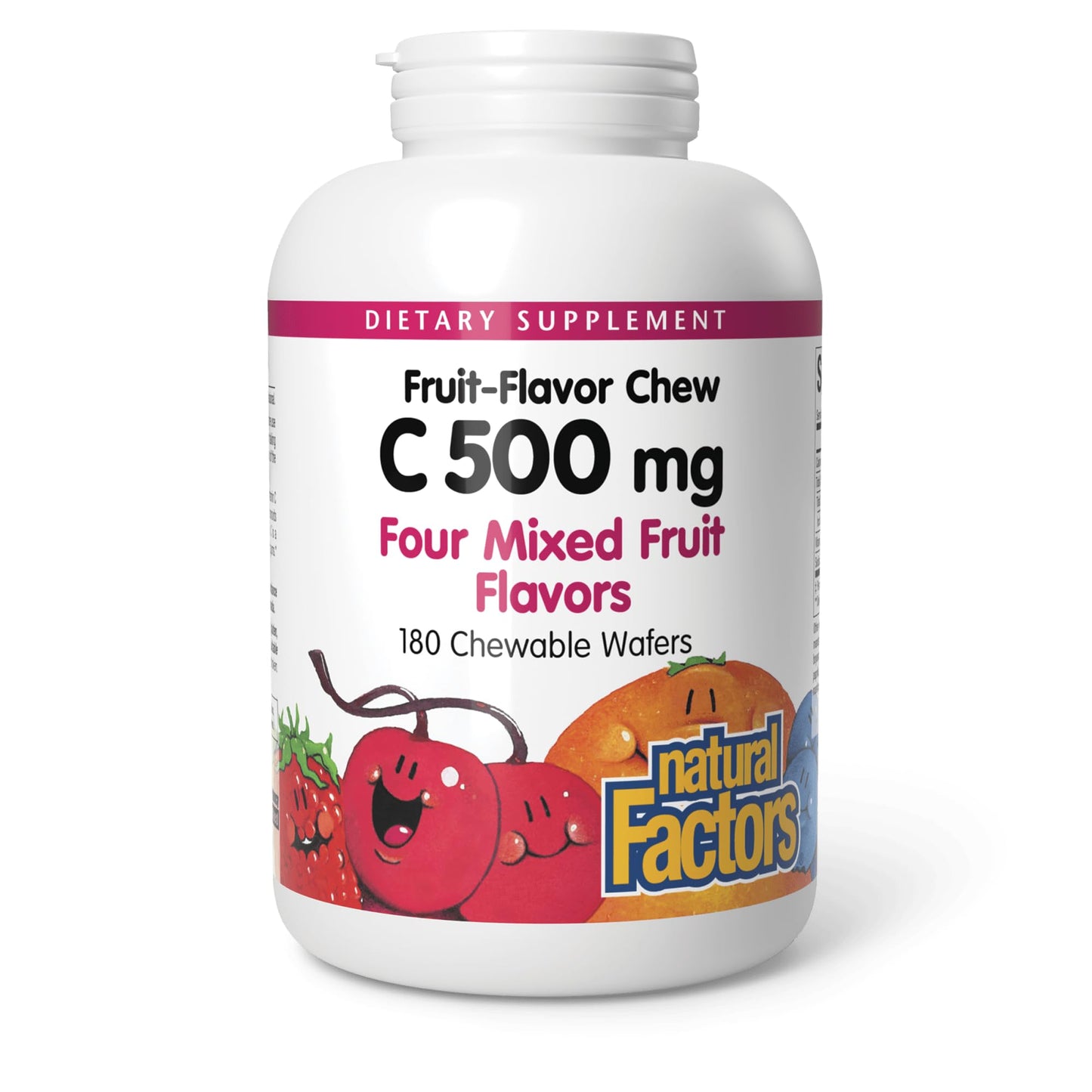Natural Factors, Kids Chewable Vitamin C 500 mg, Supports Immune Health, Bones, Teeth and Gums, Tangy Orange, 180 Count (Pack of 1) - Nirvana Guru