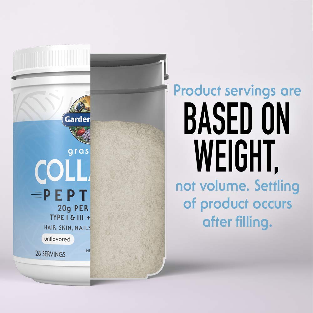 Garden of Life Grass Fed Collagen Peptides Powder Unflavored Collagen Powder for Women Men Hair Skin Nails Joints, Hydrolyzed Collagen Protein Supplements, Collagen for Women & Men, 28 Servings - Nirvana Guru