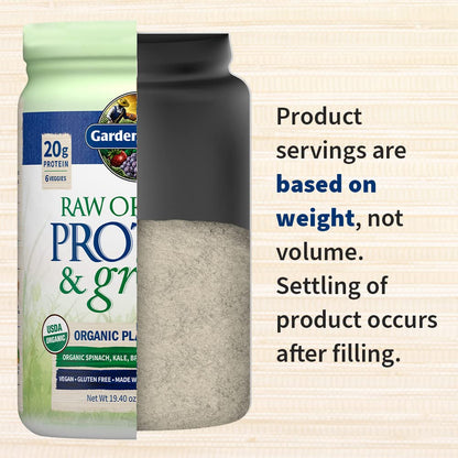 Garden of Life Raw Organic Protein & Greens - Vanilla - Vegan Protein Powder for Women and Men, Plant Protein, Pea Protein, Greens & Probiotics - Dairy Free, Gluten Free Low Carb Shake, 20 Servings - Nirvana Guru