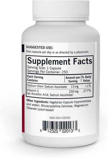 Kirkman – Vitamin C 250 mg - Hypo - 250 Capsules - Nirvana Guru