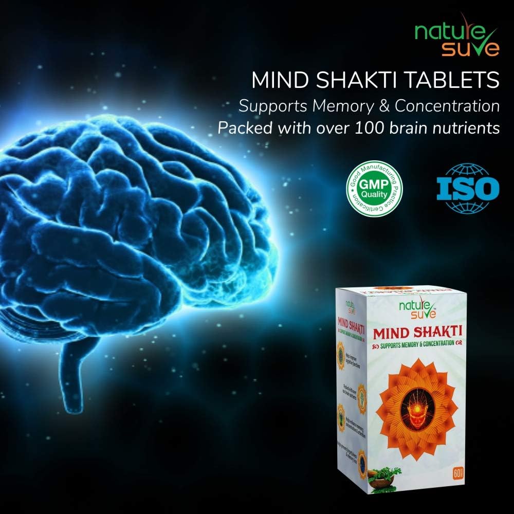 Nature Sure™ Mind Shakti Tablets with Natural Herbs – 1 Pack (60 Tablets) Nirvana Guru