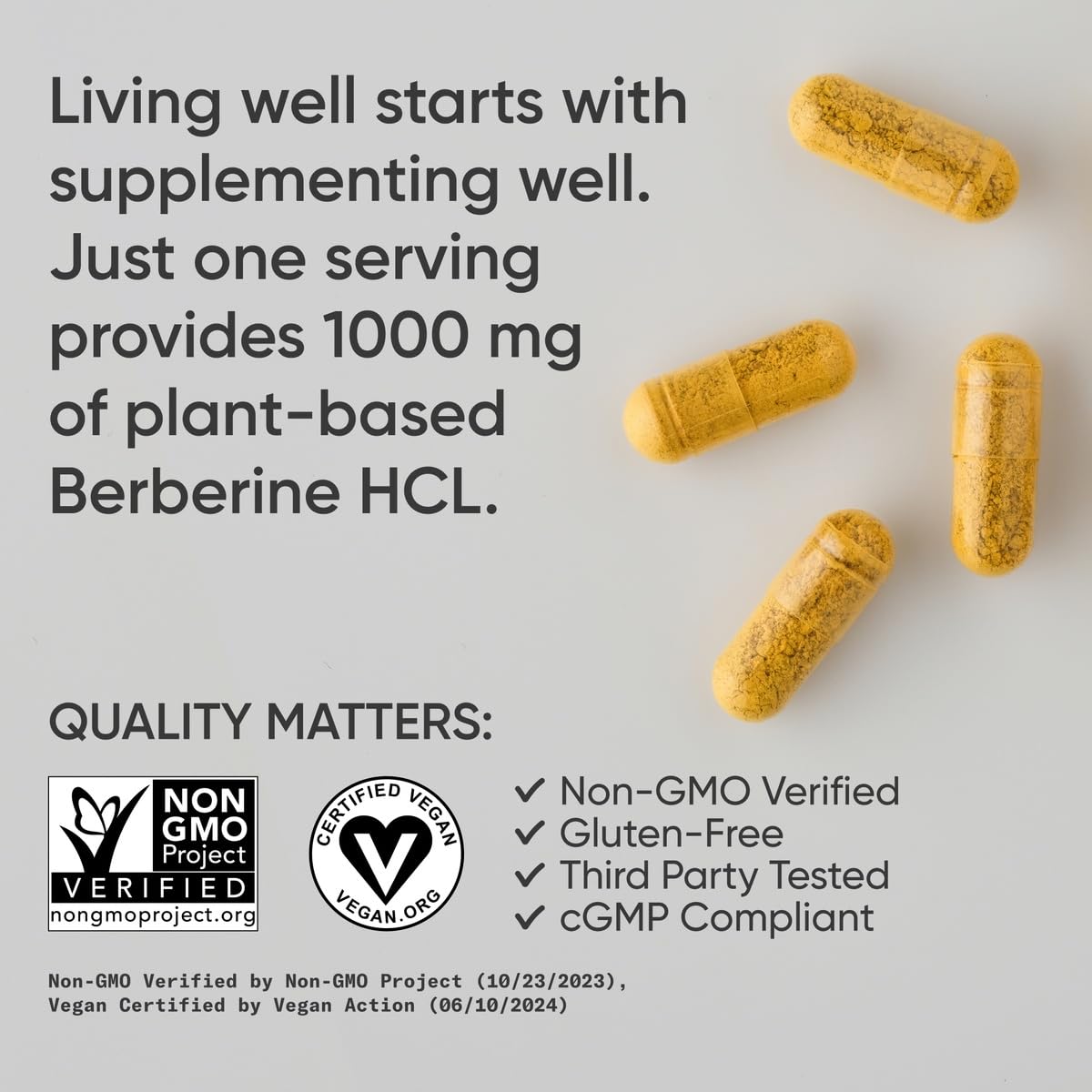 Sports Research Berberine - Herbal Ayurvedic Metabolic Health Support - 500 mg - 60 Capsules - Vegan Certified, Gluten-Free, Non-GMO - Nirvana Guru