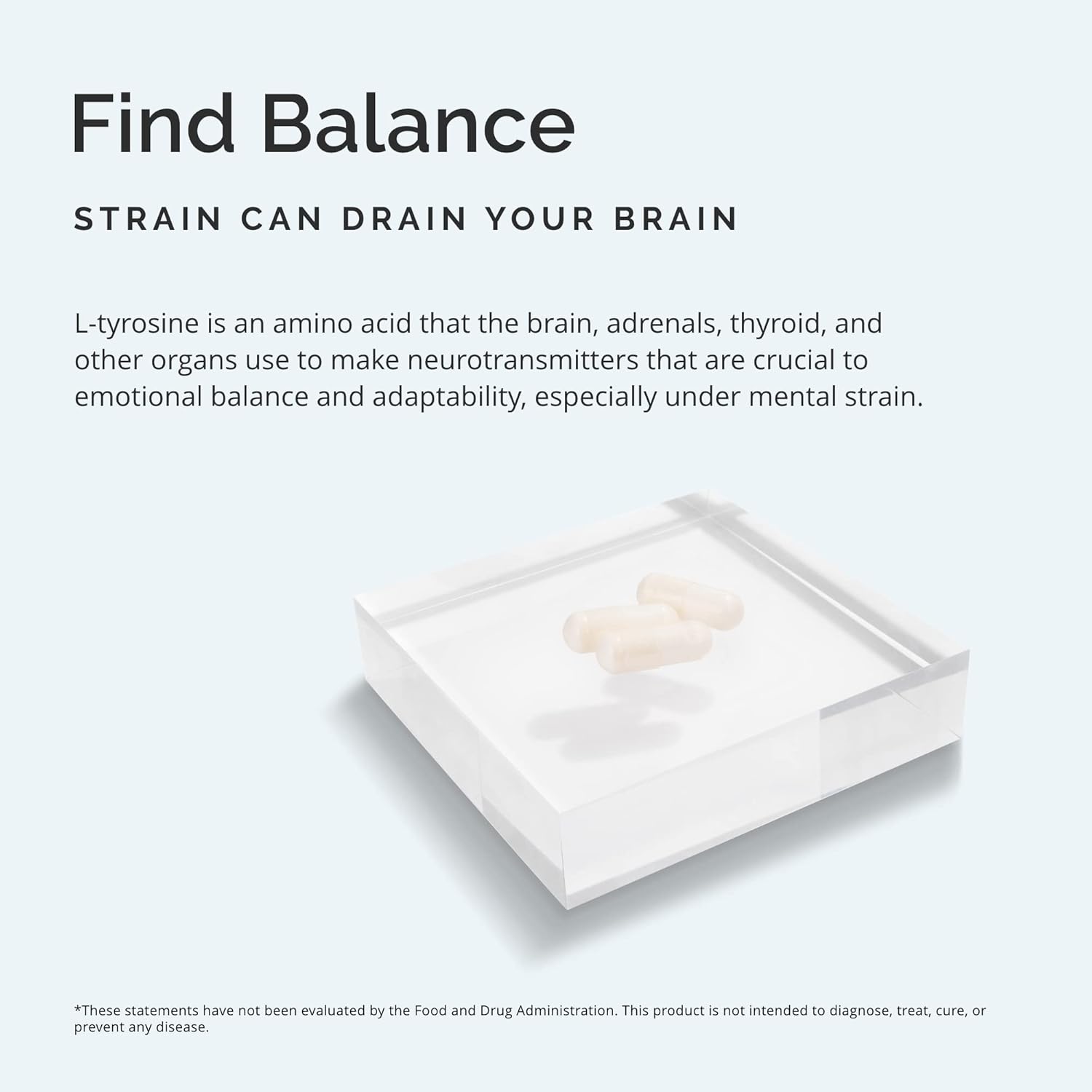 Dr Amen BrainMD Tyrosine - 120 Capsules - Promotes Mental Focus, Clarity & Alertness - Gluten Free - 60 Servings Nirvana Guru