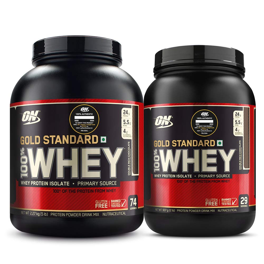 Optimum Nutrition Gold Standard 100% Whey Protein Powder, Double Rich Chocolate, 2 Pound (Packaging May Vary) - Nirvana Guru