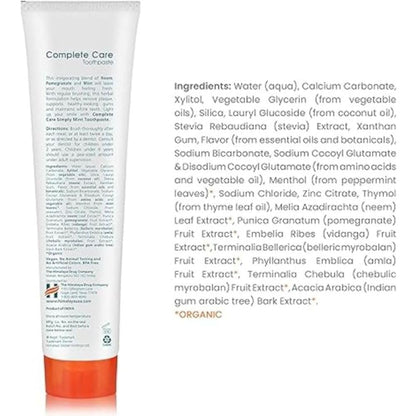 Himalaya Botanique Complete Care Toothpaste, Variety Pack - Fluoride Free Toothpaste for Clean Teeth & Fresh Breath - Vegan, Gluten Free, No Artificial Flavors, 5.29 oz (Pack of 4) - Nirvana Guru