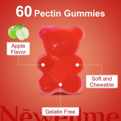 NEWELLME Apple Cider Vinegar Gummies B12 Multivitamin,ACV Supplement Gummy Vitamins,Non GMO, Vegetarian Supplement for Women & Men,Support Normal Energy Levels & Gut Health 30 Gummies (60)