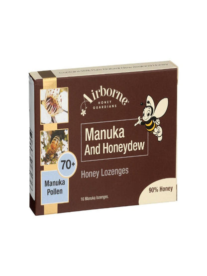 Airborne (New Zealand) Manuka Honey & Honeydew Lozenges (16 x 0.1oz) Nirvana Guru