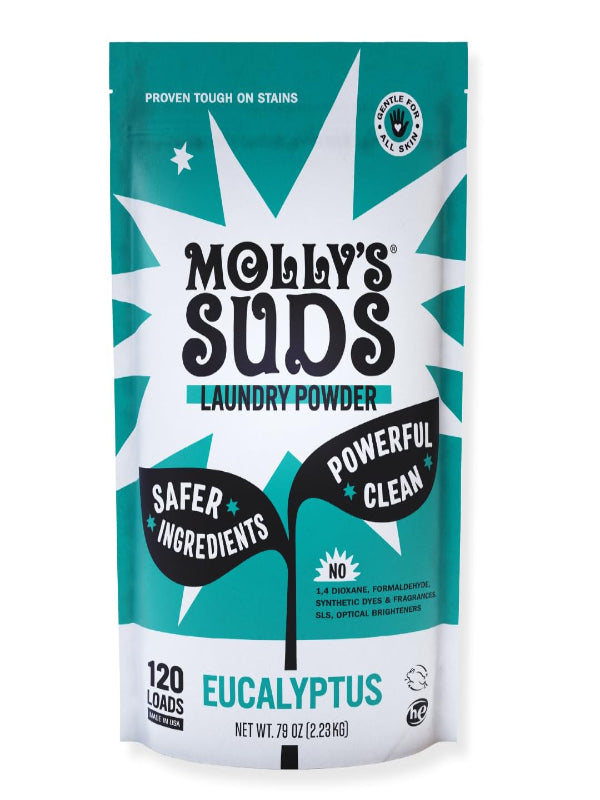 Molly's Suds Super Powder Detergent | Extra Strength Laundry Soap, Stain Fighting | Sensitive Skin | Simple, Effective Ingredients | 60 Loads - Lavender
