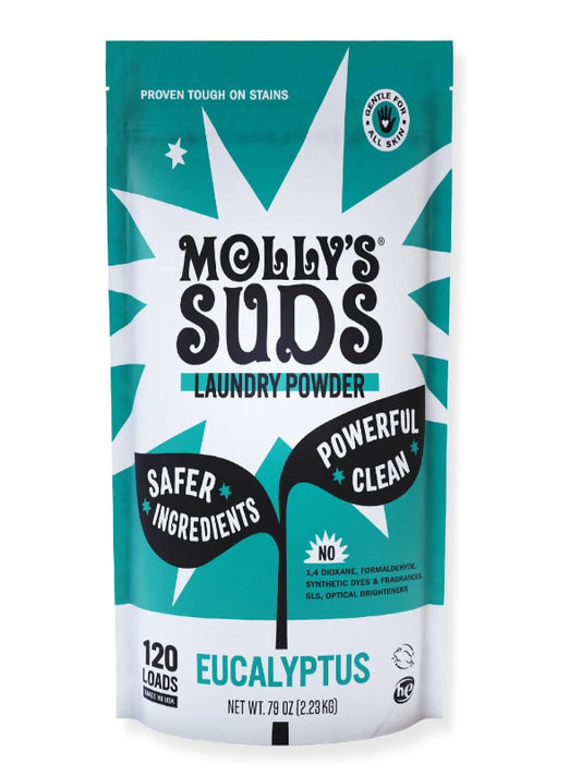 Molly's Suds Super Powder Detergent | Extra Strength Laundry Soap, Stain Fighting | Sensitive Skin | Simple, Effective Ingredients | 60 Loads - Lavender
