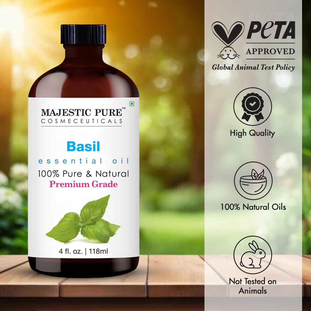 Majestic Pure Lavender Essential Oil with Glass Dropper | 100% Pure and Natural Lavender Oil | Premium Grade Essential Oils for Diffusers, Skin, Aromatherapy, Massage | 4 Fl Oz - Nirvana Guru