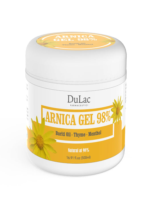 Dulàc - Arnica Gel for Bruising and Swelling 16.9 Fl Oz, 98% Arnica Montana Cream Extra Strength for Muscle and Joint Relief, Non-Greasy, Natural Formula, Cool Effect, Alcohol Free