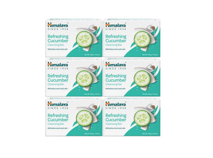Himalaya Purifying Neem & Turmeric Cleansing Bar for Clean and Healthy Looking Skin, Free from Parabens, SLS and Phthalates, Gluten Free, Vegan, 125 g (4.41 oz), 6 Pack - Nirvana Guru
