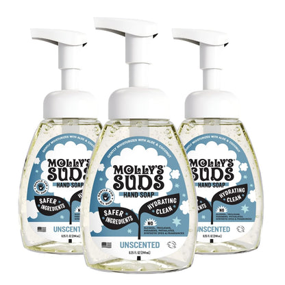 Molly's Suds Foaming Hand Soap - Made with Aloe and Coconut Oil | Moisturizing Hand Wash | Clean Ingredients, Infused with Essential Oils | Citrus Grove - 8.25 Oz (Pack of 3) Nirvana Guru