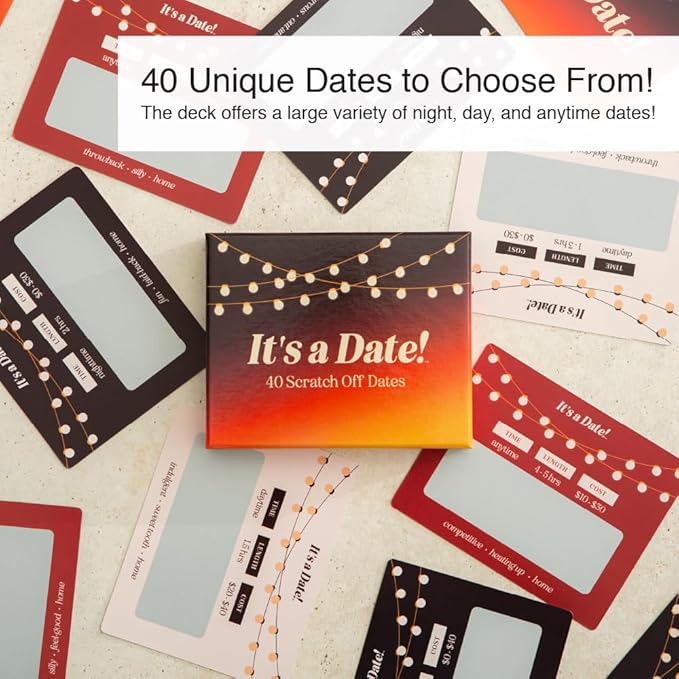 It's a Date!, 40 Fun and Romantic Scratch Off Date Night Ideas for Him, Her, Girlfriend, Boyfriend, Wife, Husband & Couples, for Men for Women nirvanaguru