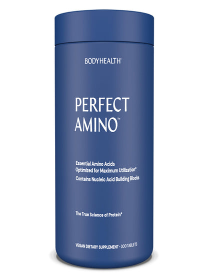 BodyHealth PerfectAmino Tablets (150 ct), Essential Amino Acid with BCAAs + Lysine, Phenylalanine, Threonine, Methionine, Tryptophan, Supplement for Muscle Mass Production, Recovery & Strength - Nirvana Guru