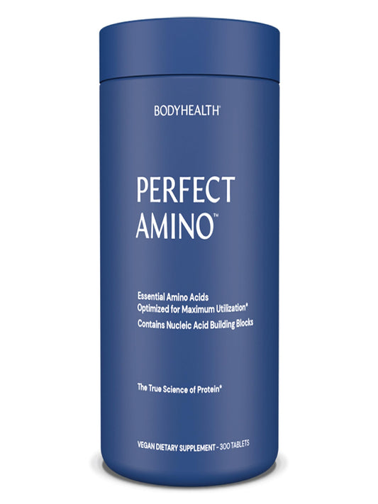 BodyHealth PerfectAmino Tablets (150 ct), Essential Amino Acid with BCAAs + Lysine, Phenylalanine, Threonine, Methionine, Tryptophan, Supplement for Muscle Mass Production, Recovery & Strength - Nirvana Guru