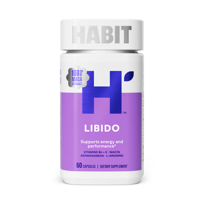Habit Libido Supplement 2 Pack (120 Capsules) - New Look, Natural Aphrodisiac Blend with Maca, Ashwagandha L-Arginine, Supports Energy and Performance, Vegan, Non-GMO