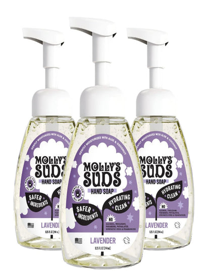 Molly's Suds Foaming Hand Soap - Made with Aloe and Coconut Oil | Moisturizing Hand Wash | Clean Ingredients, Infused with Essential Oils | Citrus Grove - 8.25 Oz (Pack of 3) Nirvana Guru