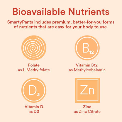 SmartyPants Kids Multivitamin Gummies - Improved Formula: Omega 3 (DHA/EPA), Vitamins D3, C, B12, B6, Vitamin A, K & Zinc, Gluten Free, Three Fruit Flavors, 60 Count (30 Day Supply)