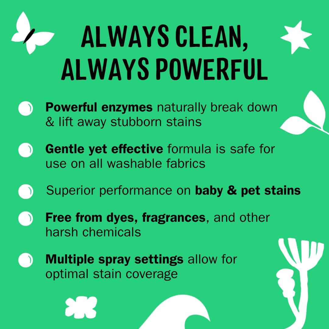 Molly's Suds Stain Remover Spray | Gentle Yet Powerful, Great for Baby & Pet Stains | Clean, Simple Ingredients (Fragrance Free) (16 Fl Oz (Pack of 2)) Nirvana Guru
