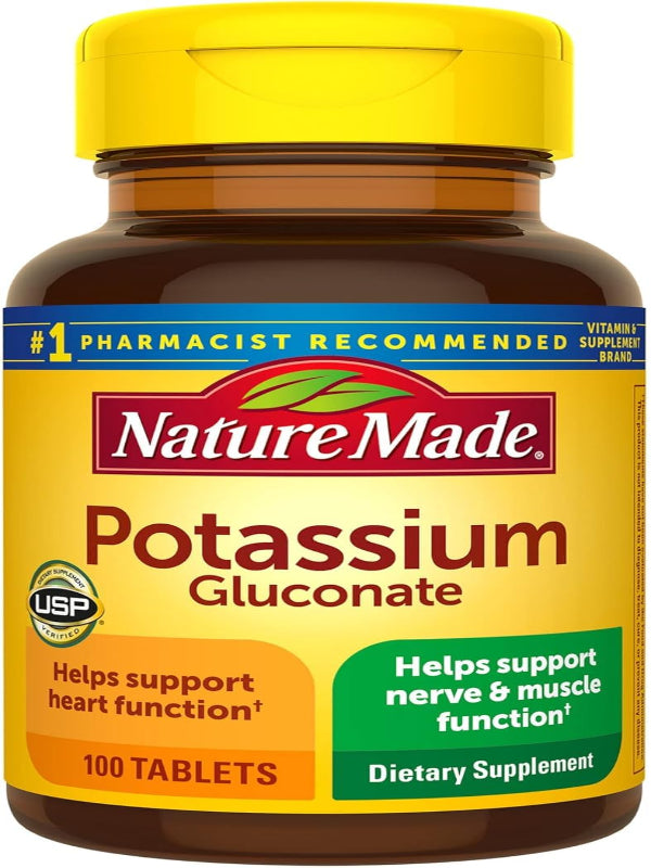 Nature Made Potassium Gluconate 550mg, 100 tablets - Nirvana Guru