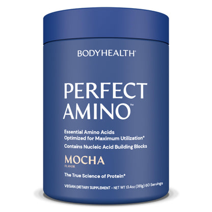 BodyHealth PerfectAmino Powder - BCAA and EAA Powder for Pre and Post Workout - Amino Acid Energy Drink for Men and Women to Support Lean Muscle and Recovery - Strawberry - 30 Servings Nirvana Guru