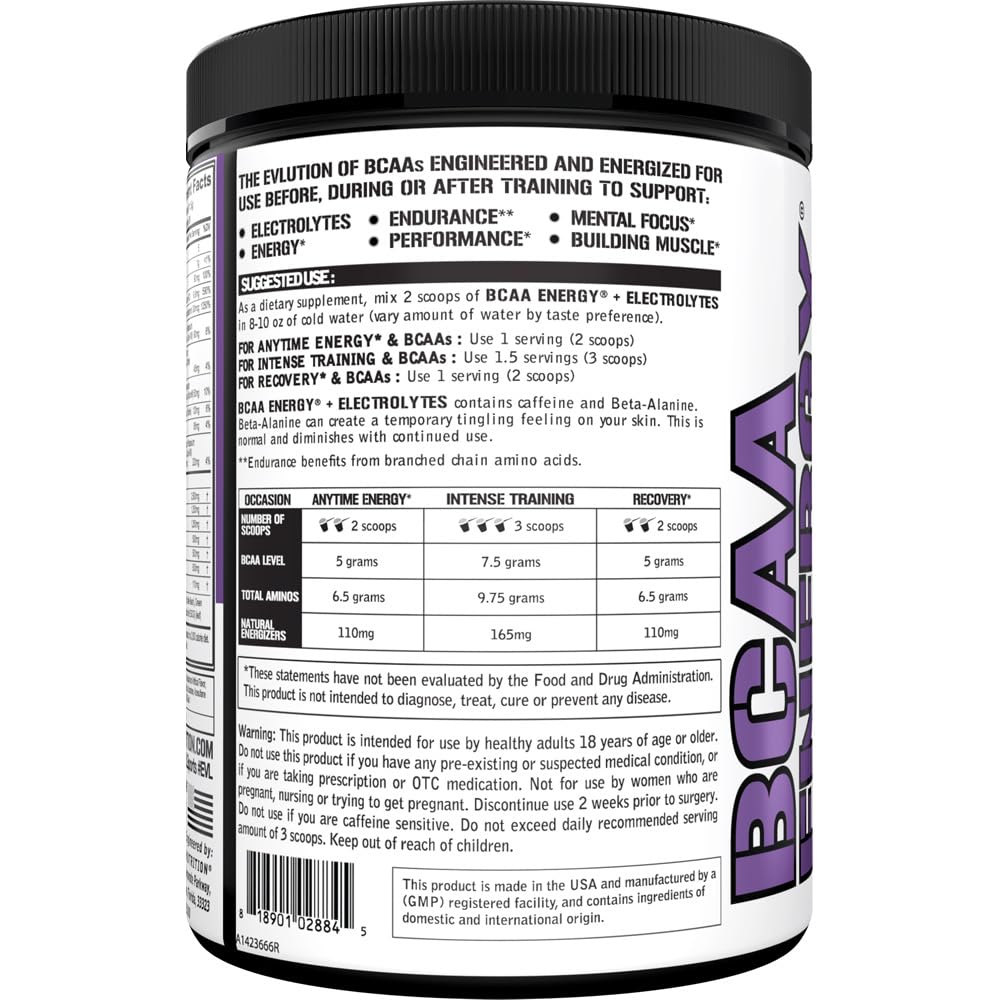 EVL BCAAs Amino Acids Powder - BCAA Energy Pre Workout Powder for Muscle Recovery Lean Growth and Endurance - Rehydrating Post Workout Recovery Drink with Natural Caffeine - Pink Lemonade Nirvana Guru