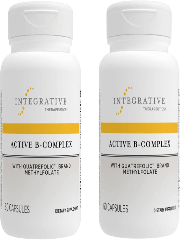 Integrative Therapeutics Active B-Complex - Energy Metabolism Support* - B-Complex Vitamin Supplement with 8 B-Vitamins, Vitamin B12, Folate, Choline - 60 Capsules - Nirvana Guru