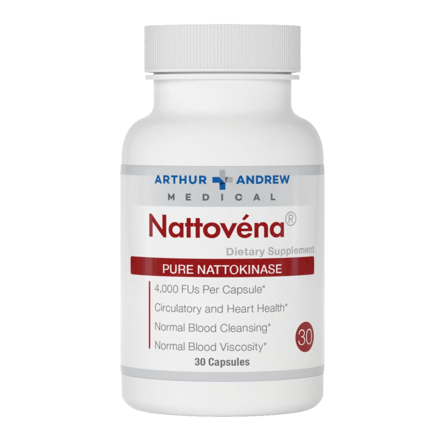 Arthur Andrew Medical, Nattovena, Pure Nattokinase Supplement, Double Strength 4,000 FUs per Capsule, 180 Nirvana Guru