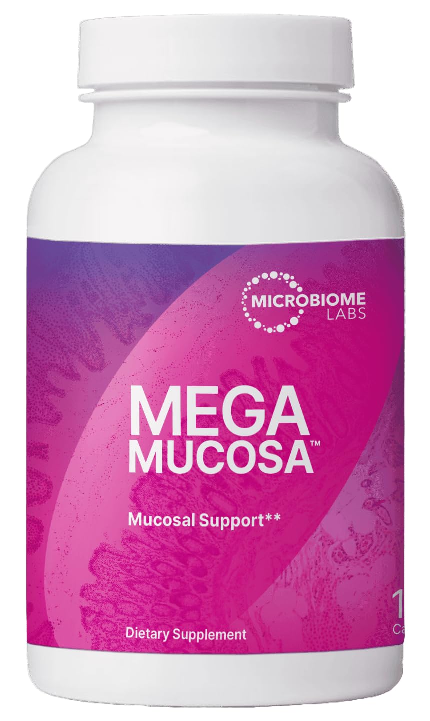 Microbiome Labs MegaMucosa - Amino Acids Supplement with Dairy-Free Immunoglobulins - Gut Health + Immune Support for Women & Men - for Complete Mucosal Support (180 Capsules) Nirvana Guru