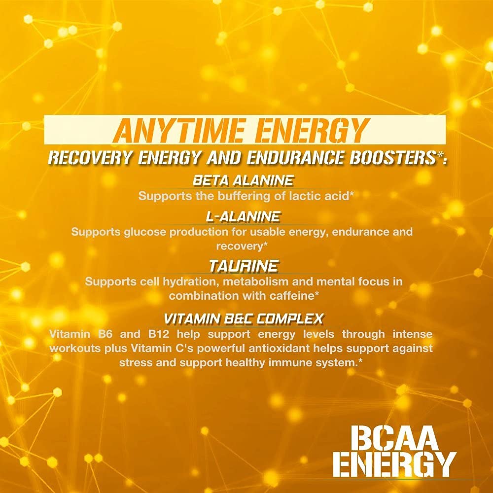 EVL BCAAs Amino Acids Powder - BCAA Energy Pre Workout Powder for Muscle Recovery Lean Growth and Endurance - Rehydrating Post Workout Recovery Drink with Natural Caffeine - Pink Lemonade Nirvana Guru