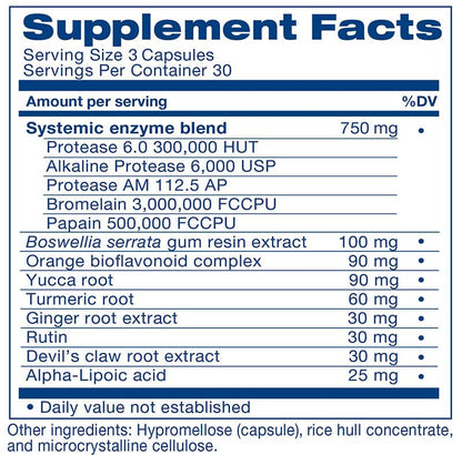 HEAL-N-SOOTHE Proteolytic Enzymes - Natural Joint Support Supplement - Unique Blend of Bromelain, Papain, Boswellia, and Turmeric - 90 Count Nirvana Guru