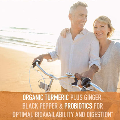 Garden of Life Organics Extra Strength Turmeric Inflammatory Response 120 Tablets-100Mg Curcumin (95% Curcuminoids) Black Pepper, Probiotics, Organic Non-GMO Vegan Gluten Free Herbal Supplement - Nirvana Guru