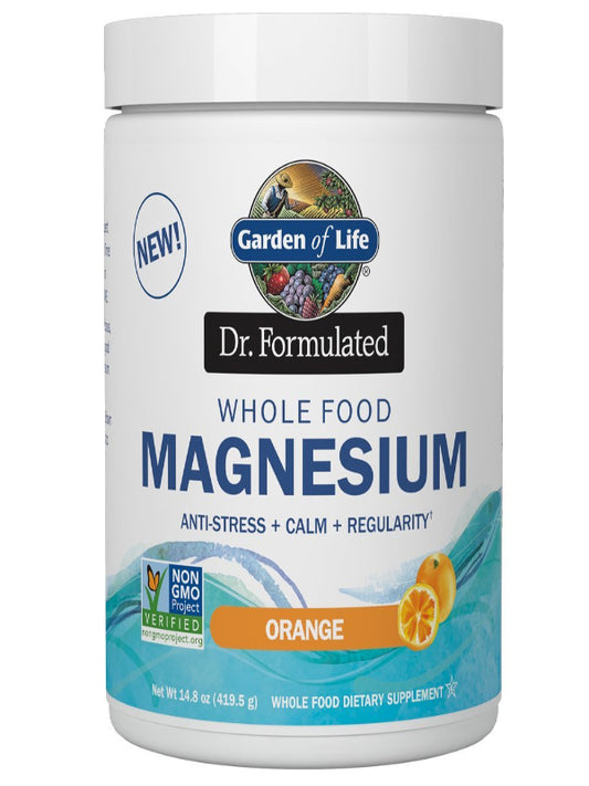 Garden of Life Whole Food Magnesium Powder, 421.5g - Raspberry Lemon, Vegan, Gluten & Sugar Free - Nirvana Guru