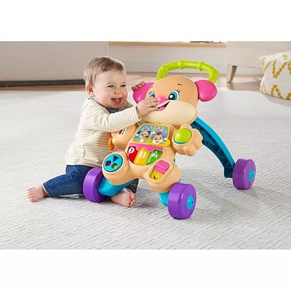Fisher-Price Baby Toy Laugh & Learn Smart Stages Sis Walker with Educational Music Lights & Activities for Infants Ages 6+ Months Nirvana Guru