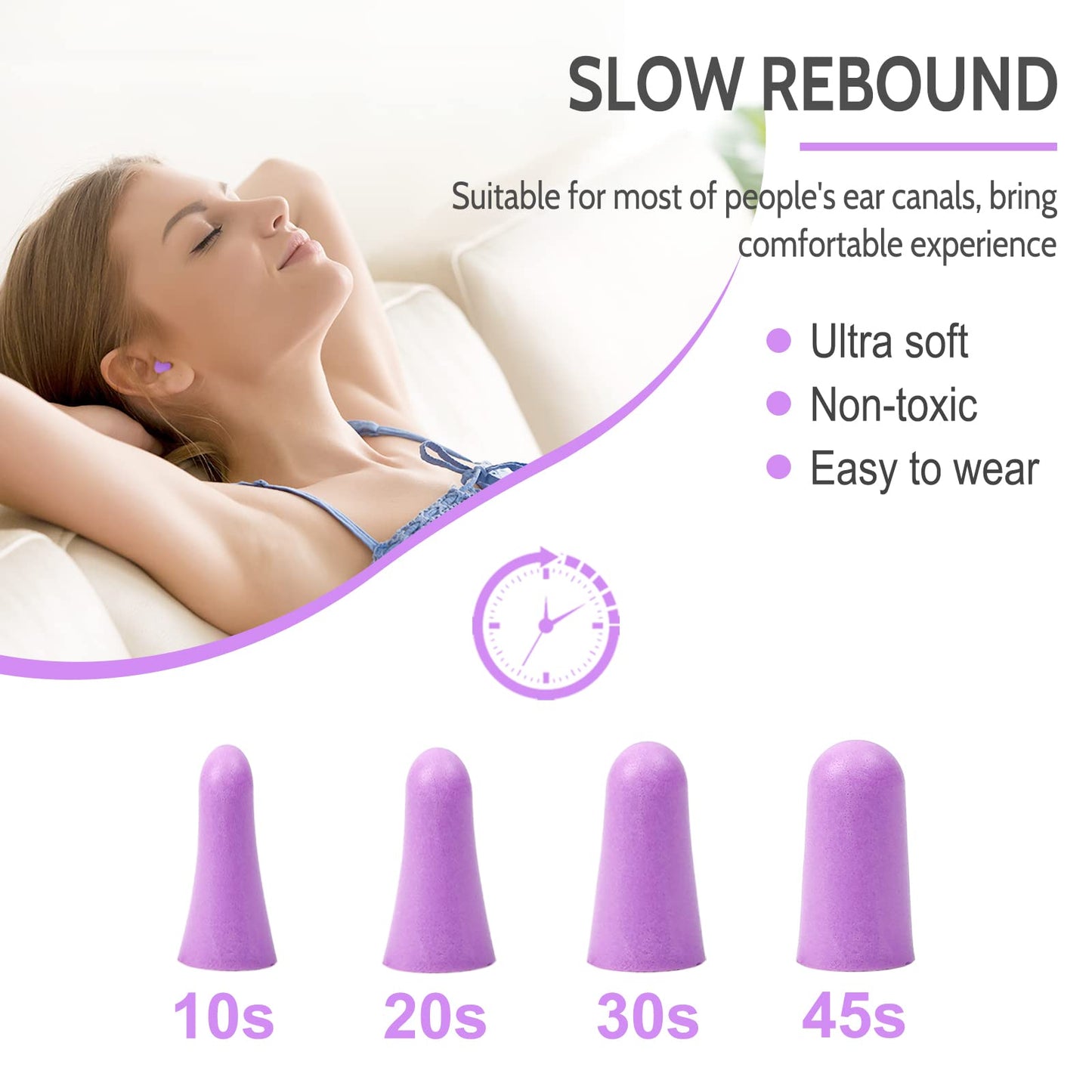 LYSIAN Ultra Soft Foam Earplugs Sleep, Noise Cancelling Ear Plugs for Sleeping, Shooting,Travel and Work-38dB SNR 31dB NRR Sound Blocking-60 Pairs Pack (Lake Blue)