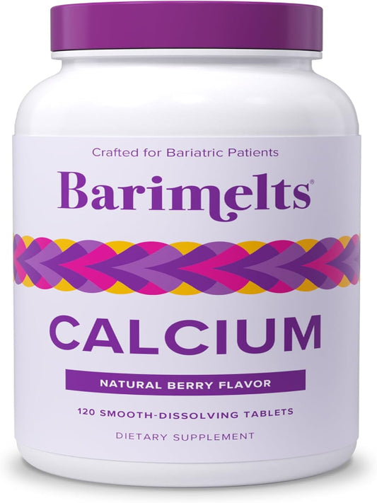 Barimelts Calcium Citrate with Vitamin D3 & Magnesium, 120 Smooth-Dissolving Tablets (1-Month Supply), Bariatric Calcium Supplements for Women, Natural Berry Flavor Nirvana Guru