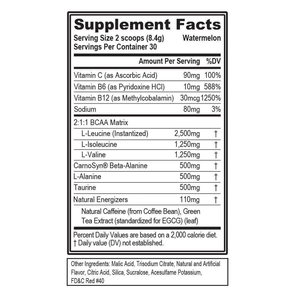 EVL BCAAs Amino Acids Powder - BCAA Energy Pre Workout Powder for Muscle Recovery Lean Growth and Endurance - Rehydrating Post Workout Recovery Drink with Natural Caffeine - Pink Lemonade Nirvana Guru