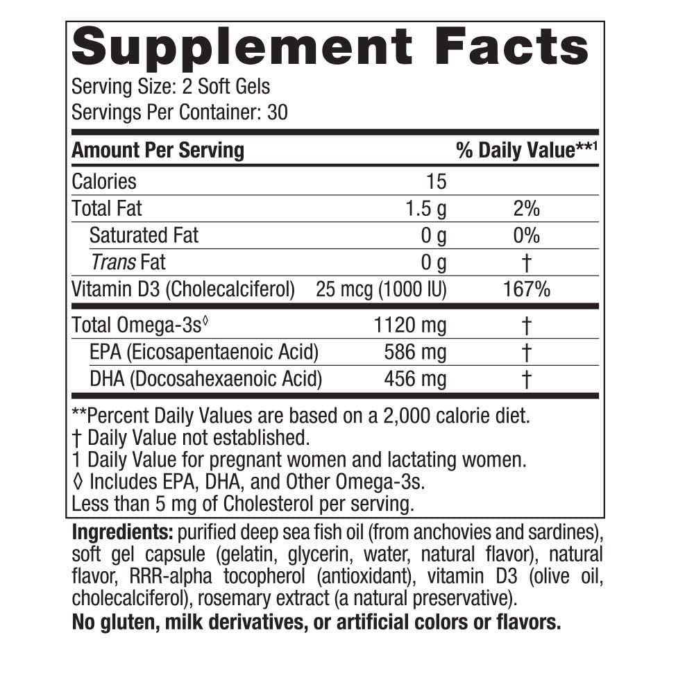 Nordic Naturals Postnatal Omega-3, Lemon - 60 Soft Gels - 1120 Total Omega-3 + 1000 IU Vitamin D3 - Formulated for New Moms; Supports Optimal Wellness, Positive Mood, Healthy Metabolism - 30 Servings - Nirvana Guru