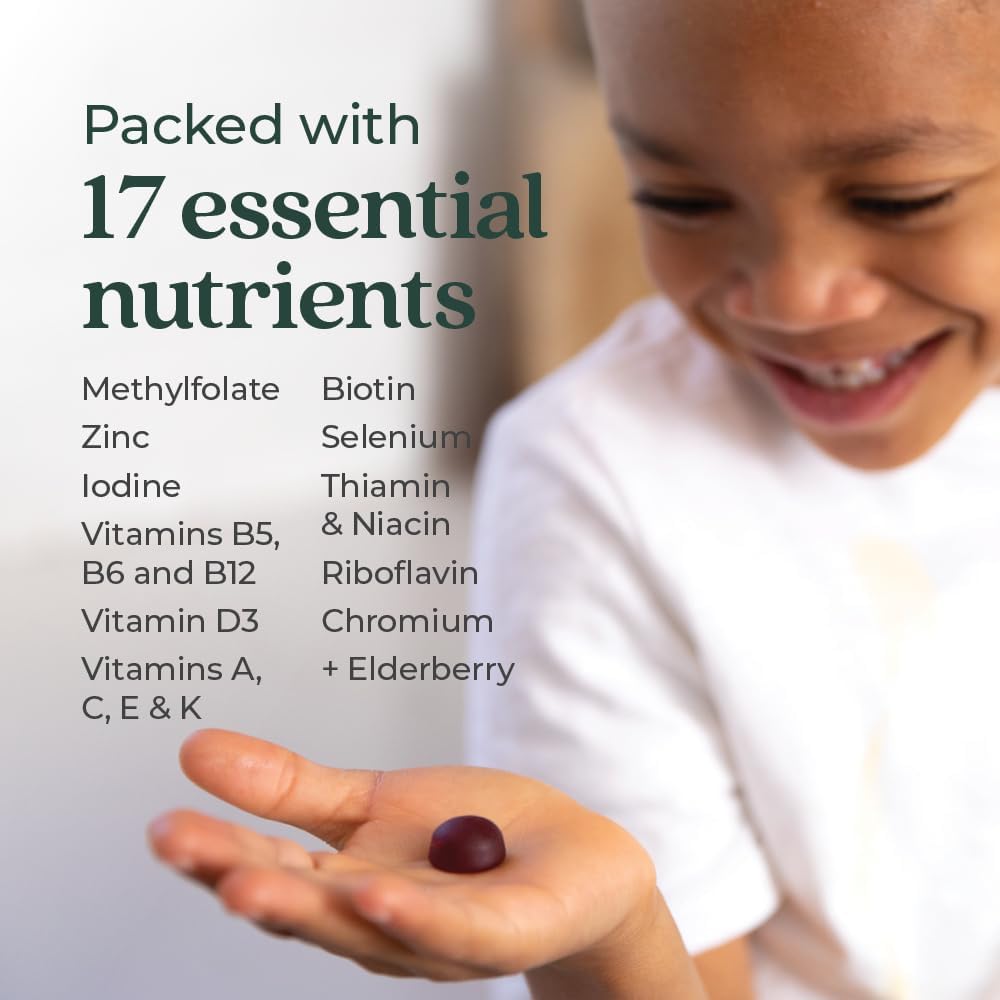 New Chapter Kids Multivitamin Gummies - 50% Less Sugar, Kids Gummy Vitamins with Vitamins C, D3 & Zinc, Non-GMO, Gluten Free, Berry-Citrus, 60ct - Nirvana Guru
