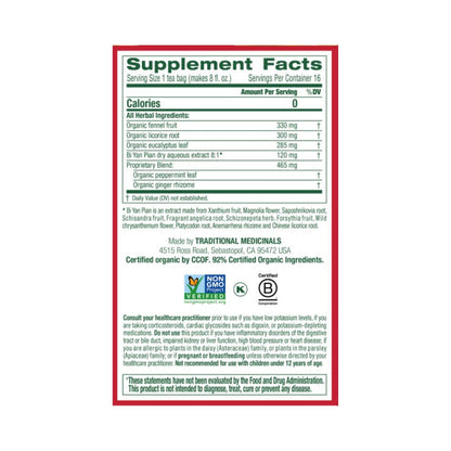 Traditional Medicinals - Breathe Easy Seasonal Tea - Promotes Respiratory Health - 16 Tea Bags - Nirvana Guru