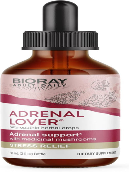 BIORAY Adult Daily Adrenal Lover - 2 fl oz - Traditional Chinese Kidney Yin Tonic - Non-GMO, Vegetarian, Gluten Free, Alcohol Free Nirvana Guru