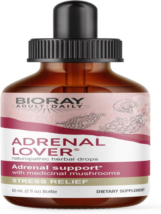 BIORAY Adult Daily Adrenal Lover - 2 fl oz - Traditional Chinese Kidney Yin Tonic - Non-GMO, Vegetarian, Gluten Free, Alcohol Free Nirvana Guru