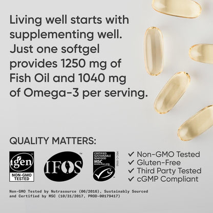 Sports Research Total Omega-3 Fish Oil from Wild Sockeye Salmon, Alaska Pollock, Antarctic Krill, Astaxanthin + Phospholipids & Wax Esters for Absorption | 960mg of EPA & DHA - Fresh Lemon Scent (120 - Nirvana Guru