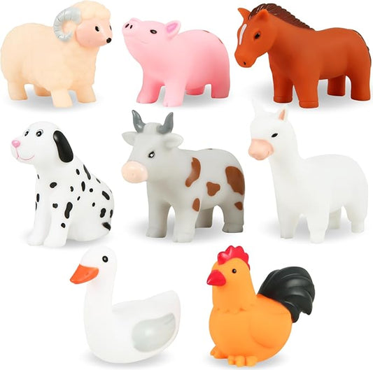 XY-WQ Bath Toys No Hole, for Infants 6-12& Toddlers 1-3, No Hole Bathtub Toys (Animal Ⅱ, 8 Pcs with Mesh Bag) nirvanaguru