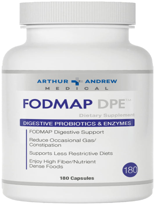 Arthur Andrew Medical - FODMAP DPE, Digestive Probiotics and Enzymes, Relief for FODMAP Intolerance and Highly Fermentable Foods, Vegan, Non-GMO, 180 Capsules Nirvana Guru