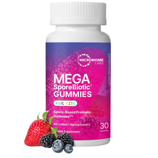 Microbiome Labs MegaSporeBiotic Probiotics for Women & Men - Spore Based Probiotics for Digestive Health - Shelf Stable & Travel-Friendly (60 Capsules) - Nirvana Guru