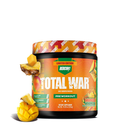 REDCON1 Total War Pre Workout Powder, Blue Lemonade - Beta Alanine + Citrulline Malate Keto Friendly Preworkout for Men & Women with 320mg of Caffeine - Fast Acting (30 Servings) Nirvana Guru