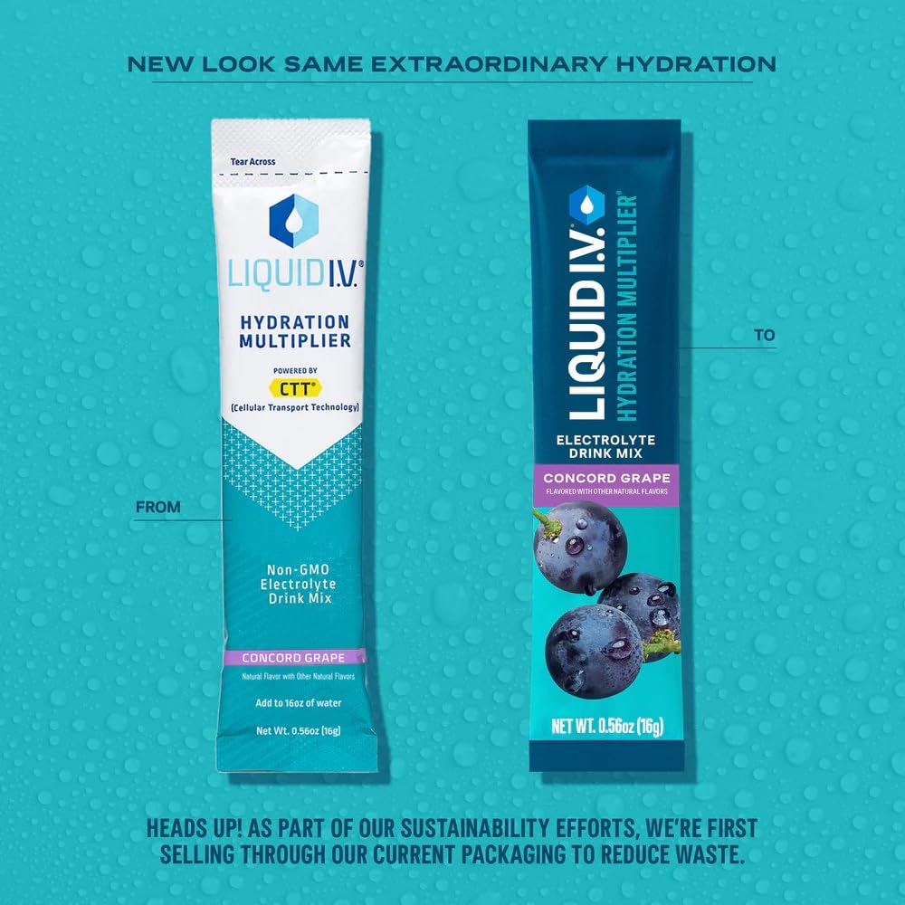 Liquid I.V.® Hydration Multiplier - Passion Fruit | Electrolyte Powder Drink Mix | 3 Pack (48 Servings) - Nirvana Guru